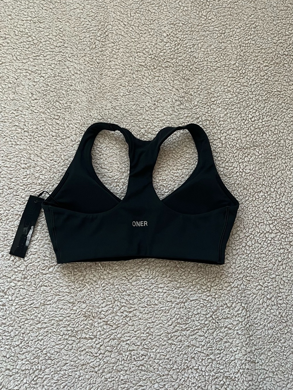 Oner Active V-Neck Seamless Sports Bralette in Forest Green - Picture 4 of 6